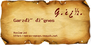 Garzó Ágnes névjegykártya