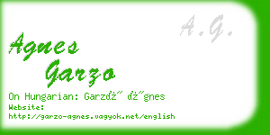 agnes garzo business card